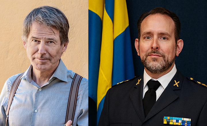Claes Hemberg, energiekonom på Nibe, och Robin Wahl, Försvarsmakten.