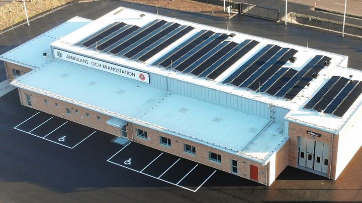 Nya ambulans- och brandstationen i Strömsnäsbruk