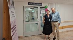 Radmila Sajinovic, avdelningschef på AVA, och Ola Hjert, chef för Ljungby sjukhus.