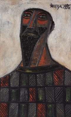 Francis Newton Souza portrait of a man, 1956