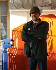 David Taylor in his Studio