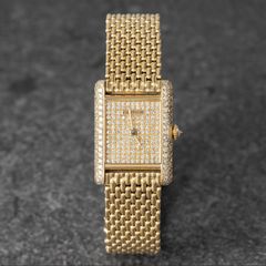 Cartier, Tank, "Pavé Dial", Diamond Case, ca 1981.