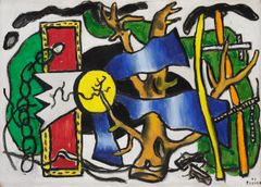 Fernand Léger, "Composition à l'oiseau, esquisse".