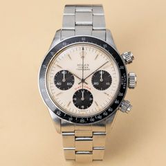Rolex, Oyster Cosmograph, Daytona, "Big Red", "Anders Mattsson", ca 1980. Ett vintageur med unik proveniens, som tillhörde den åländske FIFA-domaren Anders "Mason" Mattsson och som han fick i samband med militär-VM i fotboll i Qatar 1981.