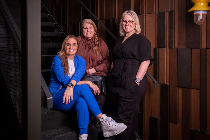 Spark & Grows grundare. Från vänster till höger: Lovisa Lönnqvist, Therese Bengtsson, Anna Cervin.