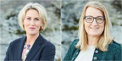 Fr. v; Cecilia Andersson och Gunilla Druve Jansson