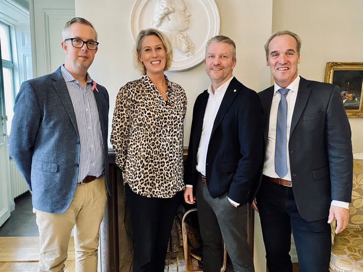 Pär Lundqvist (L), Cecilia Andersson (C), Lars Holmin (M) och Stefan Svensson (KD) Foto: Max Törnqvist