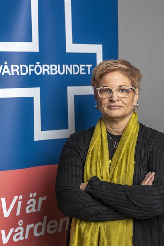 Vårdförbundet ordförande Sineva Ribeiro, Fotograf: Ulf Huett