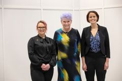 Elin Åberg, Eva Liljeqvist och Petra Jacobson. Vinnare av Vårdförbundspriset 2024.