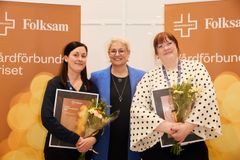 Malin Olausson och Ida Wiktorsson, Sjuksköterskor, Medicinska behandlingsenheten, Onkologen SUS Lund kammade hem andrapriset i Vårdförbundspriset 2025.