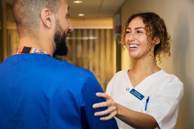 Röntgensjuksköterskor, man och kvinna