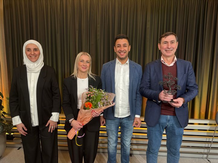 Hasna Jabarin, Elin Forsman, Neeroda Sheikhi och Aslan Turaev.