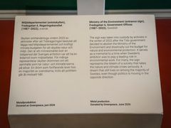 Plakett tillhörande Miljödepartementskylten