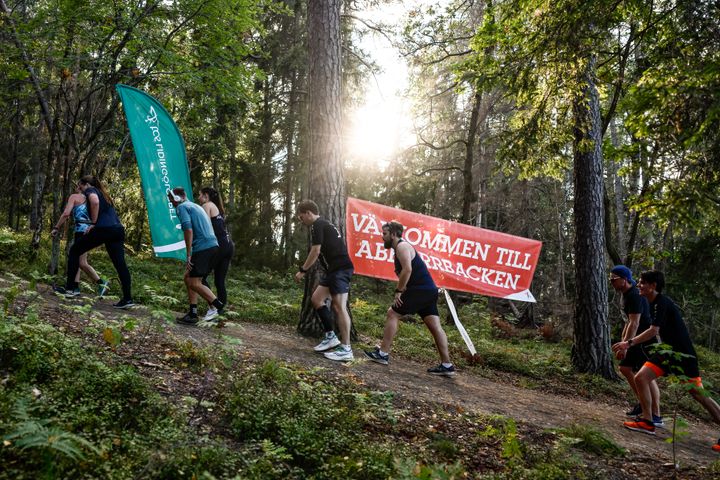 Det är många löpare som tvingats gå upp för den 522 meter långa Abborrbacken.