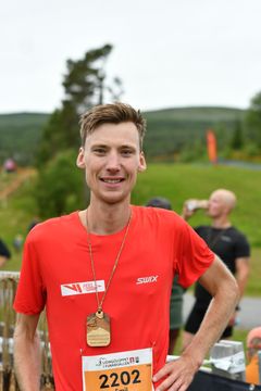 Emil Svensk vinnare 20 km. Foto: Lidingöloppet