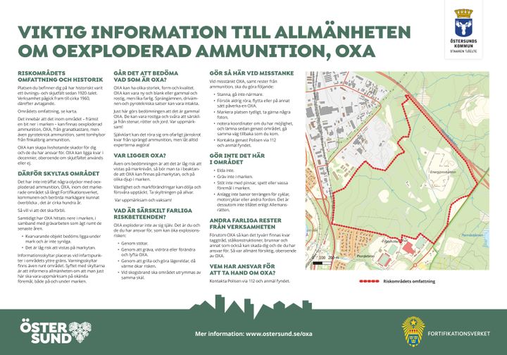 Informationsskylt OXA Norr