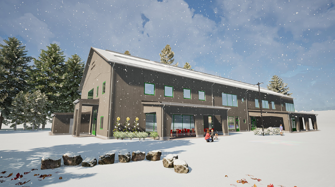 Illustration av ny förskola i Gemla.