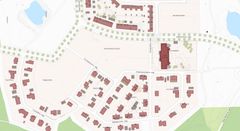 Kartbild som visar att de tre obebyggda tomterna ligger intill Forthmeiers väg och Edholmers väg.