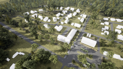 Illustrationsbild som visar hur området skulle kunna utvecklas.