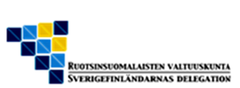 Sverigefinländarnas delgations logga Ruotsinsuomalasiten valtuuskunnan logo