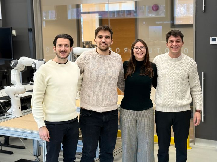 Marco Iannotta, David Cáceres Domínguez, Simona Gugliermo och Paolo Forte, AI-forskare på AASS.