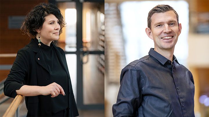 Anna-Karin Andershed, professor i psykologi, och Fredrik Berglund, kompositör och musikpedagog.