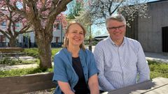 Anna Kremel och Andreas Nilsson på Örebro universitets campus.