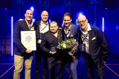 Från vänster: Joel Martis, Carl Johan Jürss, Hugo Jonsson, Mattias Adman och Rune Fröling.