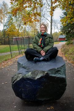 "Jag väntar under stjärnorna" av Ulrika Sparre på Björneborgs Folkets Park. Foto: Ricard Estay/Statens konstråd