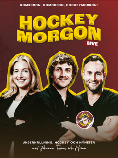 Johanna Lagus, Tobias Dahlberg och Christopher Heino-Lindberg leder Sportbladet-vodden Hockeymorgon.