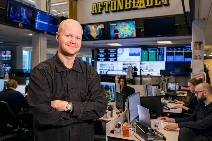 Adam Westin går från reporter till chef på breakingdesken. Foto: Lotte Fernvall/Aftonbladet