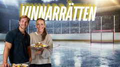 Vinnarrätten under ledning av Samuel ”SampeV2” Stronegger och Amanda Wiger är tillbaka – serien som möter en stark och ung publik med sin mix av mat och hockeyproffs. Foto: Elin Nylund.
