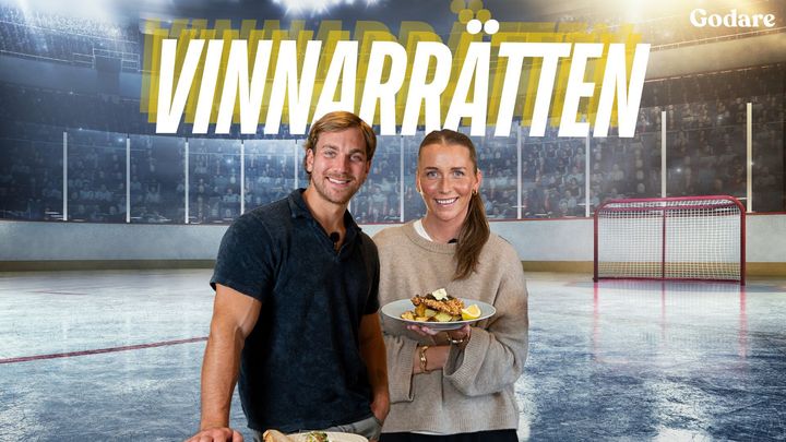 Vinnarrätten under ledning av Samuel ”SampeV2” Stronegger och Amanda Wiger är tillbaka – serien som möter en stark och ung publik med sin mix av mat och hockeyproffs. Foto: Elin Nylund.