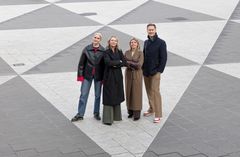 Louise Isaksson, Karolina Nilvang, Malin Backlund och Erik Modig. Foto: Schibsted