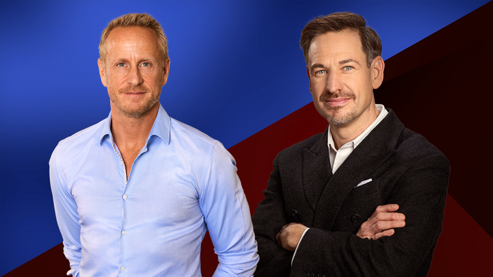 Joakim Flodin, vd för Schibsted Marketing Services och Rikard Sjöberg, försäljningsdirektör, TV4. Tillsammans skapar bolagen nya möjligheter för annonsörer att nå breda målgrupper i premiumkontexter – med en gemensam digital räckvidd på nio av tio svenskar. Foto: Schibsted