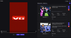 Gränssnittet i Videofy – Schibsteds AI-verktyg som automatiskt omvandlar textartiklar till färdiga nyhetsvideor.