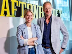 Lotta Folcker, publisher på Aftonbladet, och Joakim Flodin, vd för Schibsted Marketing Services. Foto: Lotte Fernvall / Aftonbladet