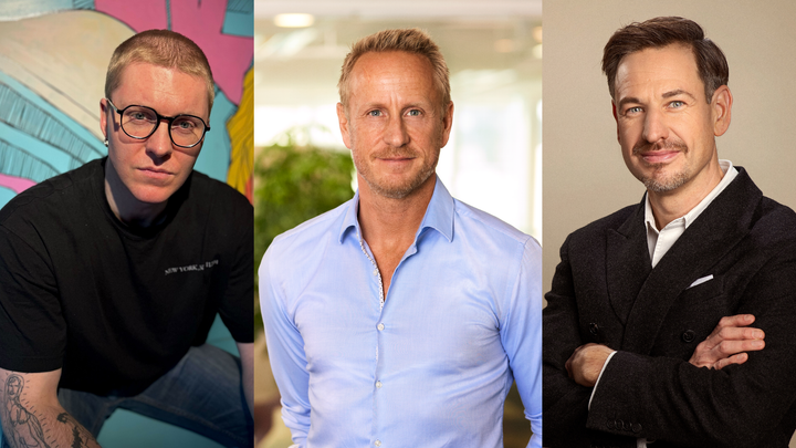 Schibsted utökar sitt retail media-erbjudande tillsammans med TV4 och gör det möjligt för retailers att använda sin egen kund- och försäljningsdata för att nå relevanta målgrupper på Schibsteds sajter och TV4 Play. Från vänster: Felix Hessel, Performance Marketing Manager på Ticketmaster, Joakim Flodin, vd för Schibsted Marketing Services, och Rikard Sjöberg, försäljningsdirektör på TV4.