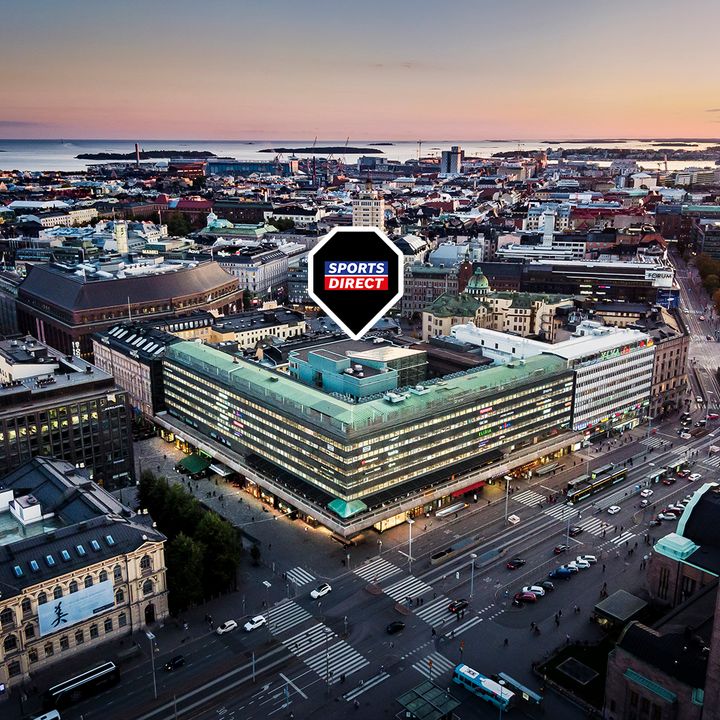Vy över Helsinki Citycenter där Frasers Group öppnar Nordens första Sports Direct-flaggskeppsbutik.