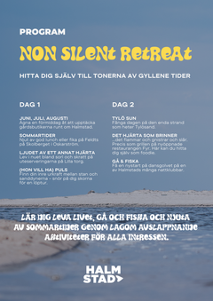 Programmet för Non Silent Retreat i Halmstad.