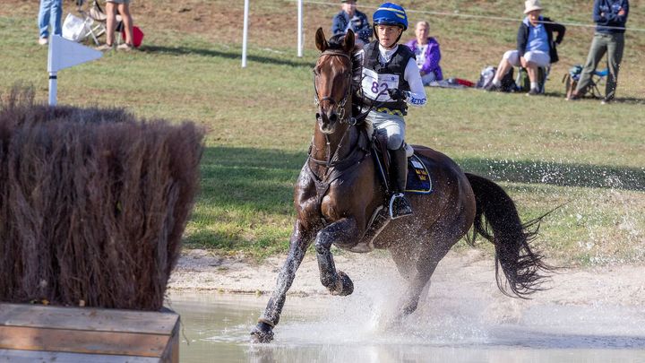 Frida Andersén och Box Leo var med och säkrade OS-biljetten vid VM i fälttävlan i Pratoni, Italien, tidigare i år.