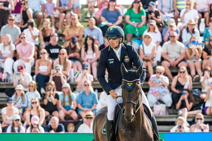 Henrik von Eckermann/Minute Man tävlar i hoppning under VM 2026.