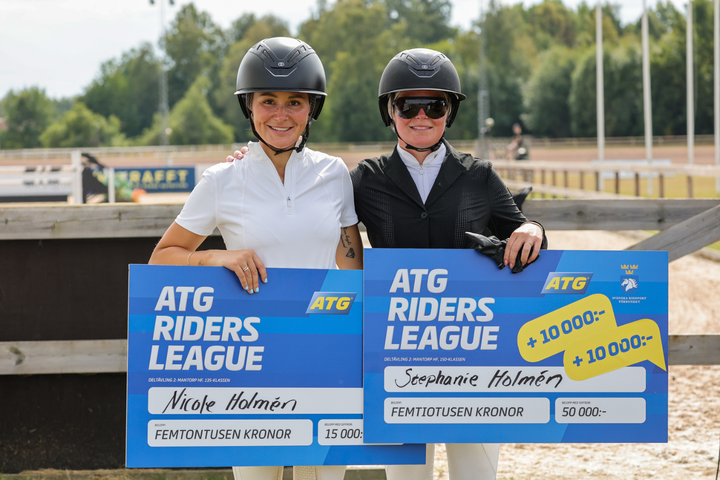 Systrarna Holmén dominerade ATG Riders League i Mantorp. Foto Pernilla Hägg.