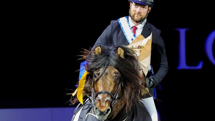 Dennis Hedebo Johansen and Muni Frá Bendstrup winner of the World Cup Tölt.
