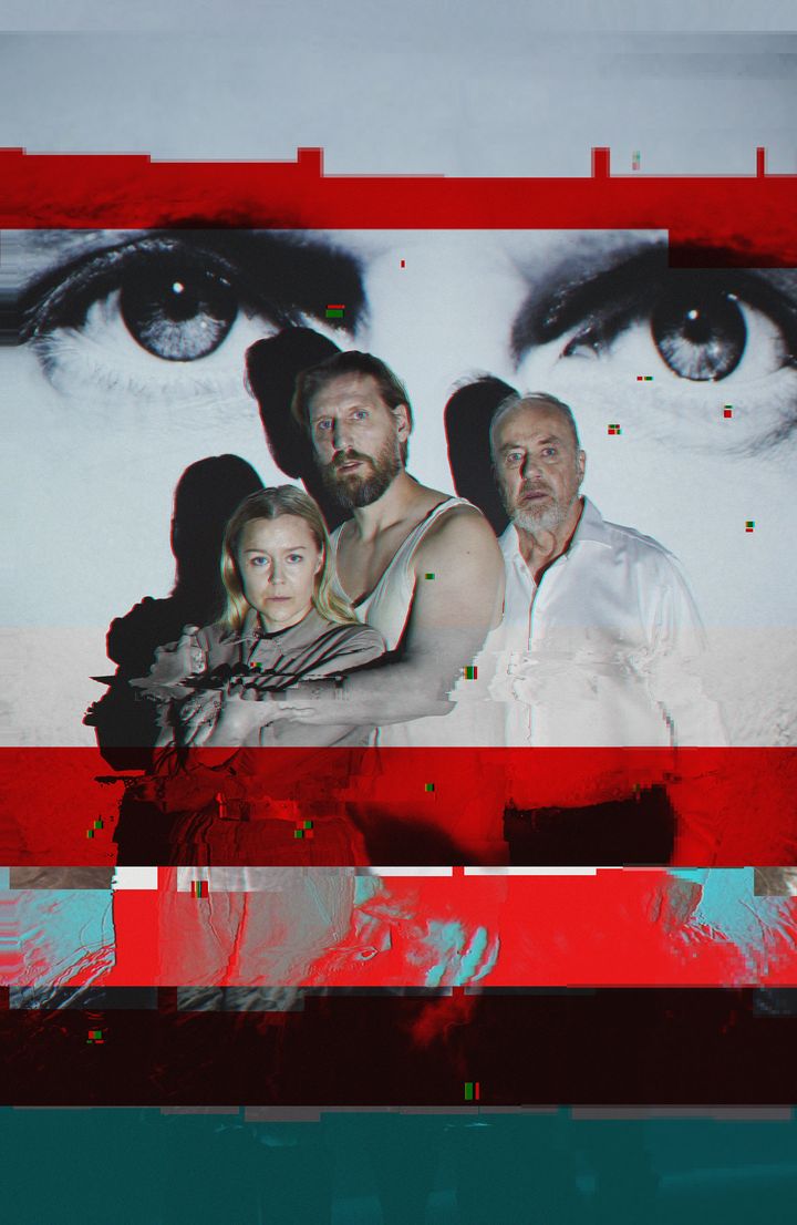 1984, premiär 14 mars 2025 på Stora scenen. Matilda Ragnerstam, Pekka Strang och Lennart Jähkel. Foto: Felix Swensson