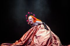 Skådespelaren Robert Fux i ljus på scenen