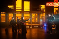 Katja Wester, Amina Khalif, Ranja Barvary, André Nilsson Hermele i Les Misérables på Kulturhuset Stadsteatern Vällingby.