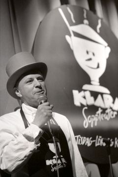 Helge Skoog på Klara Soppteater invigningsåret 1989.