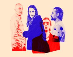 Fyra personer i konstnärligt bearbetad bild.