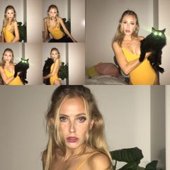 Nanna Olasdotter Hallberg med katt.